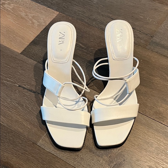 Zara Shoes - Zara Cream Strappy Heels